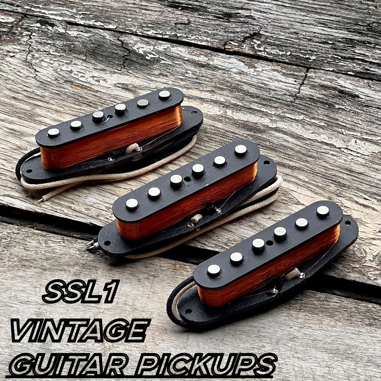 

Alnico 5 Single Coil Pickup for ST Style Guitar - SLL1 Replica - Vintage ST Sound - White/Black/Cream
