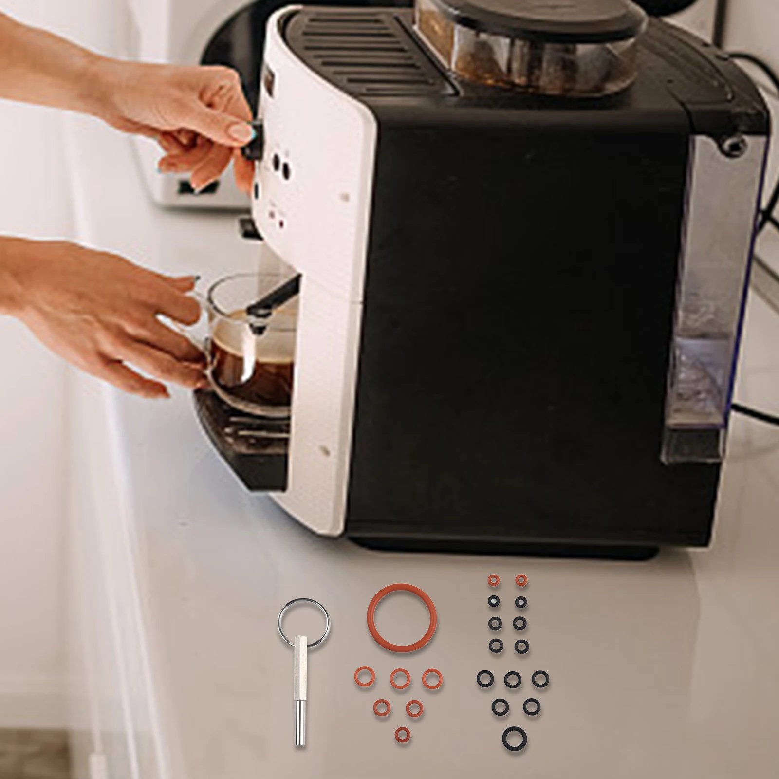 

Запчасти для кофемашины, инструмент для кофемашины, термостойкость, силикон, 6x0,4 см, ключевой инструмент, обслуживание кофемашины