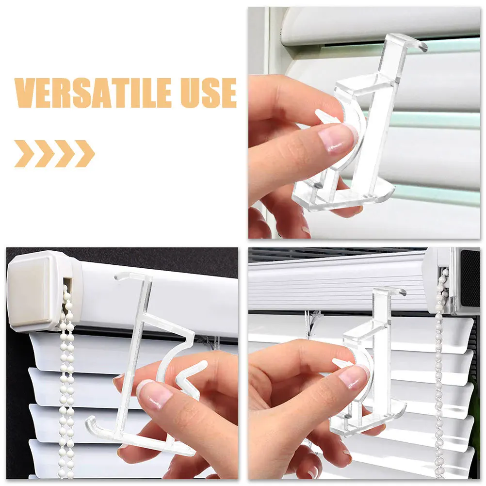 20 قطعة من مشابك الستارة البلاستيكية الشفافة، مشابك نافذة مخفية أعمى لاستبدال الستائر للاستخدام المنزلي والمكتب