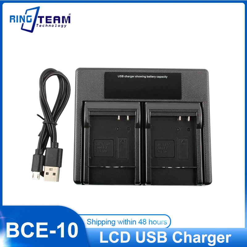 DMW-BCE10 CGA-S008 USB Dual Battery Charger For Panasonic DE-A40A DE-A39B Lumix DMC-FS5 FS20 FX30 FX33 FX35 FX36 FX37 FX55 FX500