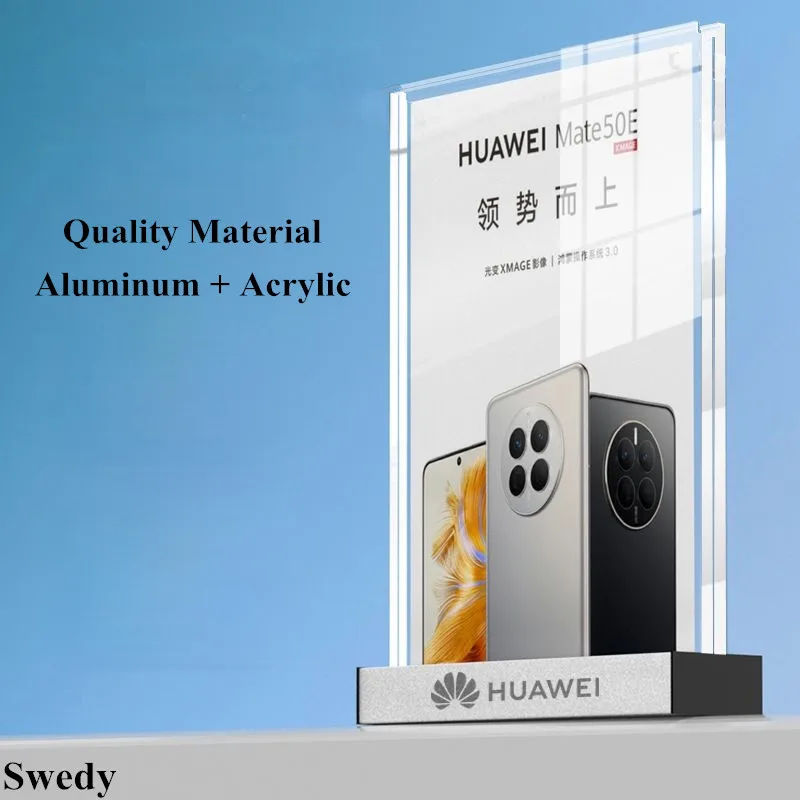 A4 210x297 مللي متر الألومنيوم كونترتوب حامل علامة أكريليك كتيب حامل عرض موقف الجدول حامل القائمة سعر ورقة ملصق الإطار #2