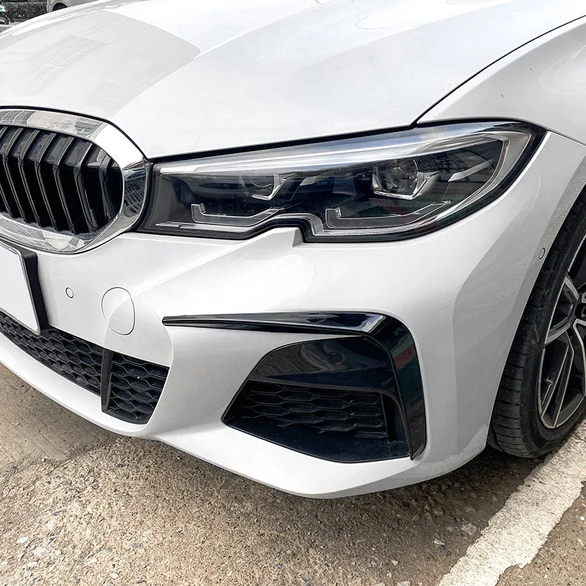 

Car Front Bumper Lip Spoiler Fog Lamp Cover Trim Grille For BMW 3 Series G20 G21 320i 330i 318i M-Pack 2019-2022 Body Kit Tuning