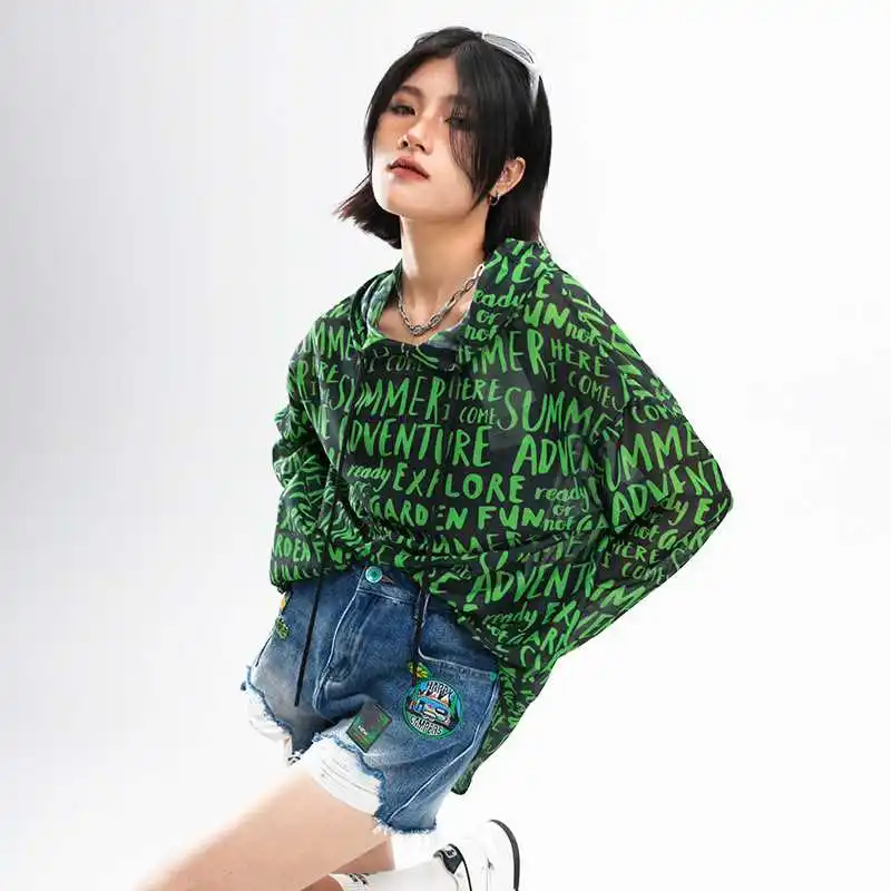 

Tuogu Spring New Sle Long Sve Футболка Женская длинная футболка с капюшоном и американским текстовым узором Другое 00% Материал
