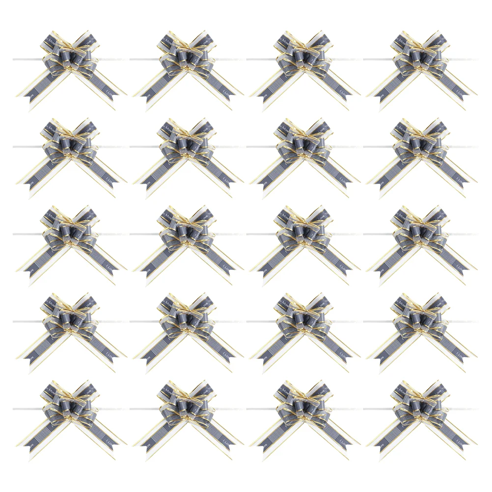

20Pcs Gift Pull Bows Bright Colors Durable Material Festival Pull Bow Ribbon for Valentine's Day Gift Wrapping Supplies