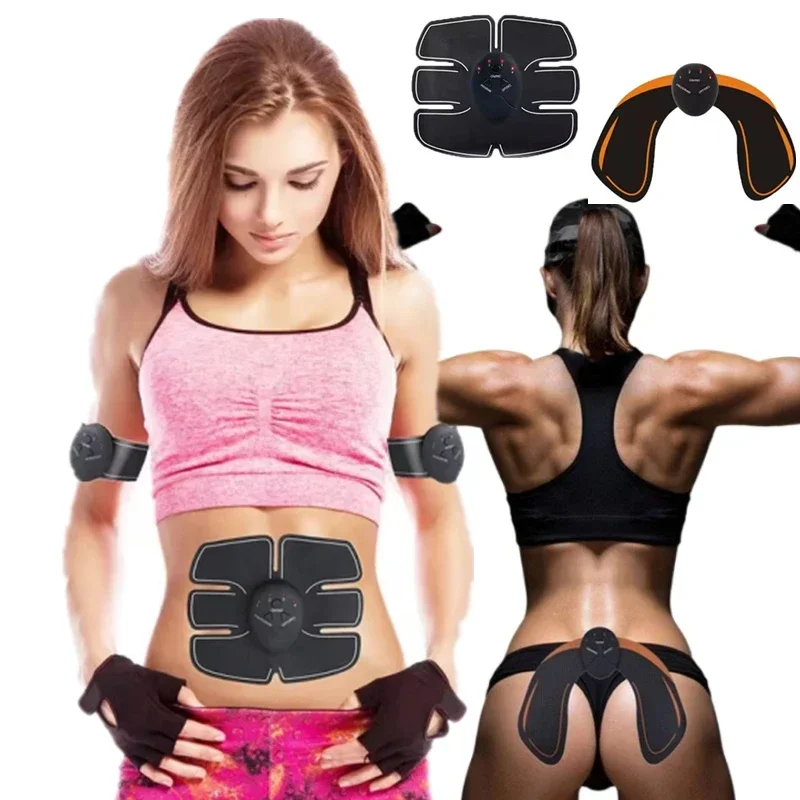 Electric Muscle Stimulator EMS Wireless Buttocks Hip Trainer Abdominal ABS Stimulator Fitness Body Slimming Massager