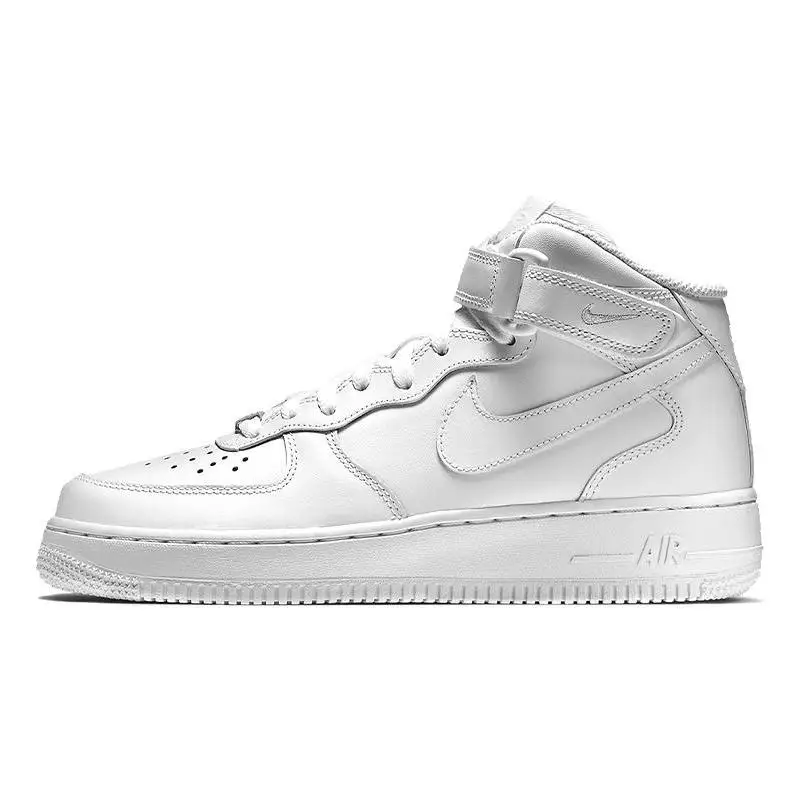 Nike Air Force 1 '07 Mid ''Triple White'' Sneakers shoes 366731-100 With Original Box