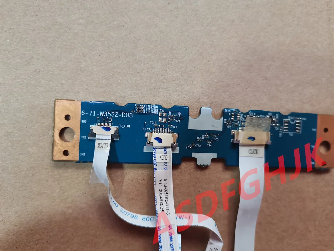 Used Genuine FOR Clevo W370SS Gaming Laptop Touchpad Button Board + Cable 6-71-W35S2-D03 TESED OK