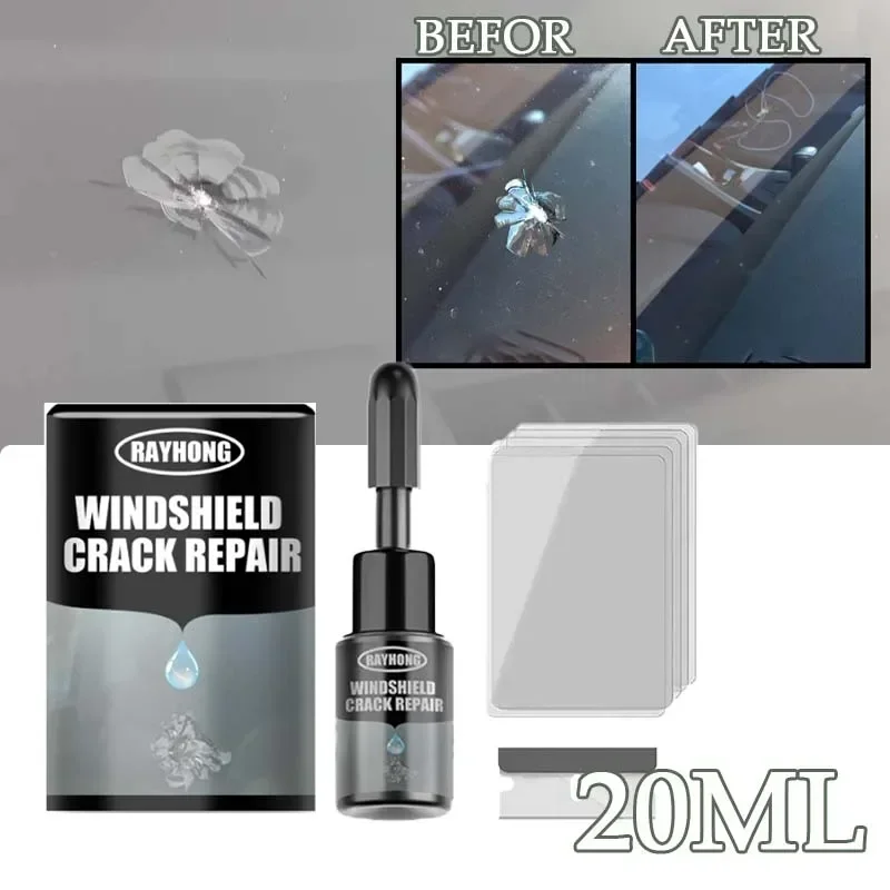 20ml Windshield Repair Fluid Glass Crack Fix Liquid for Cars Invisible Crack Sealer Repair Kits Crack Care Agent