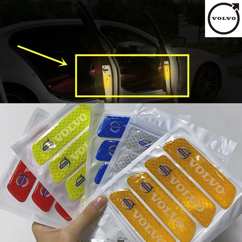 

4Pcs/8Pcs is suitable for the warning of anti-collision luminous car stickers made of reflective stickers for Volvo car doors.