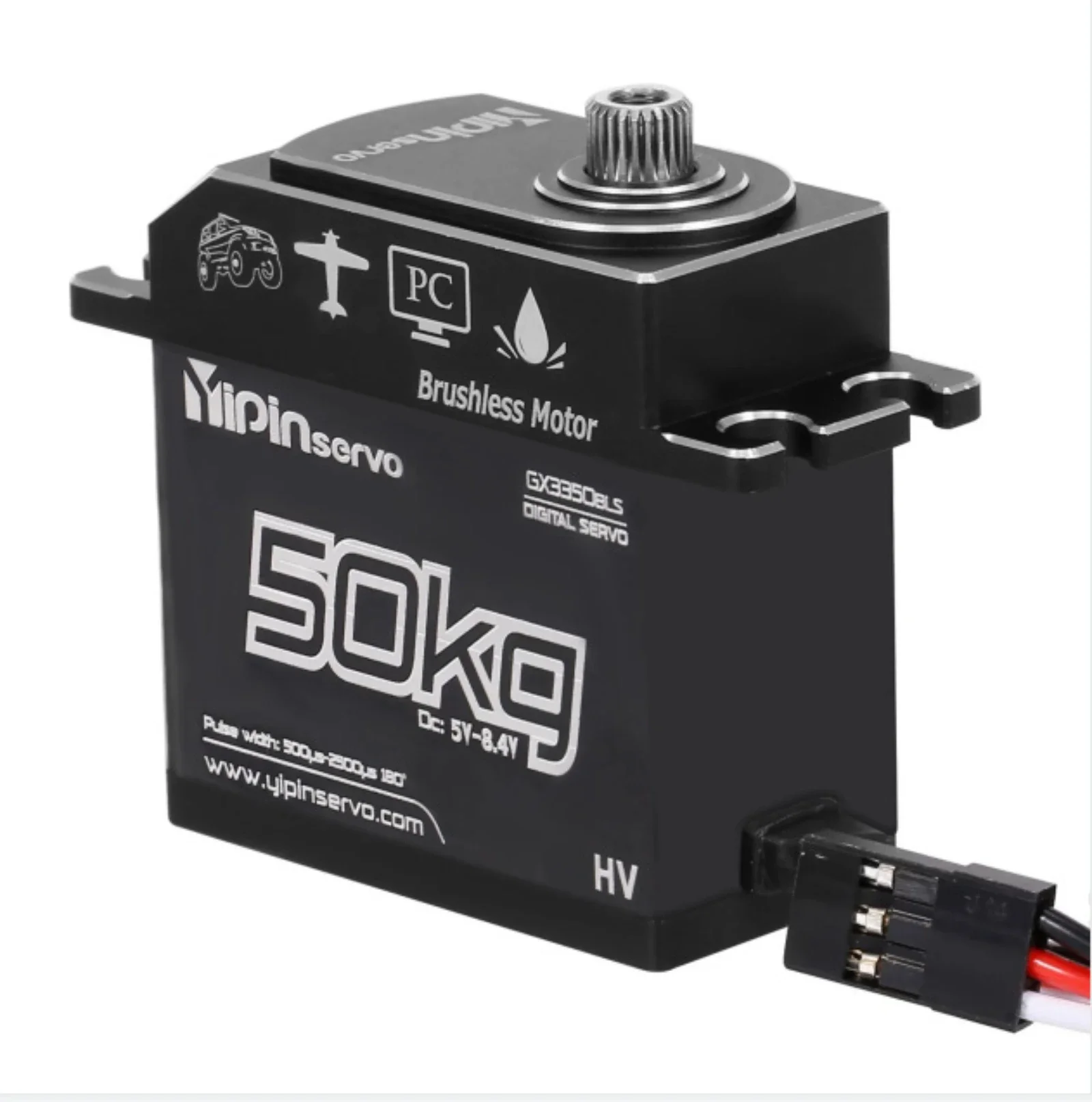 GX3350BLS 50KG Digital Servo IP67 Waterproof Full Metal Body for RC Cars & Robots