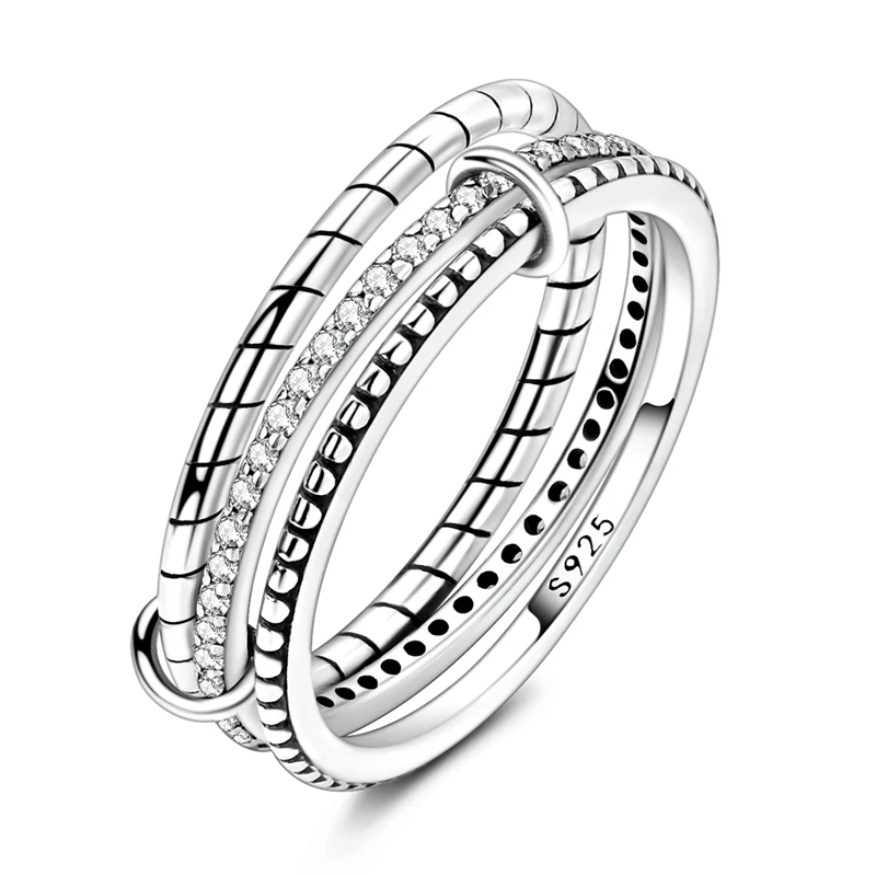Women's 925 Sterling Silver Hand of Fatima Zircon Wedding Ring