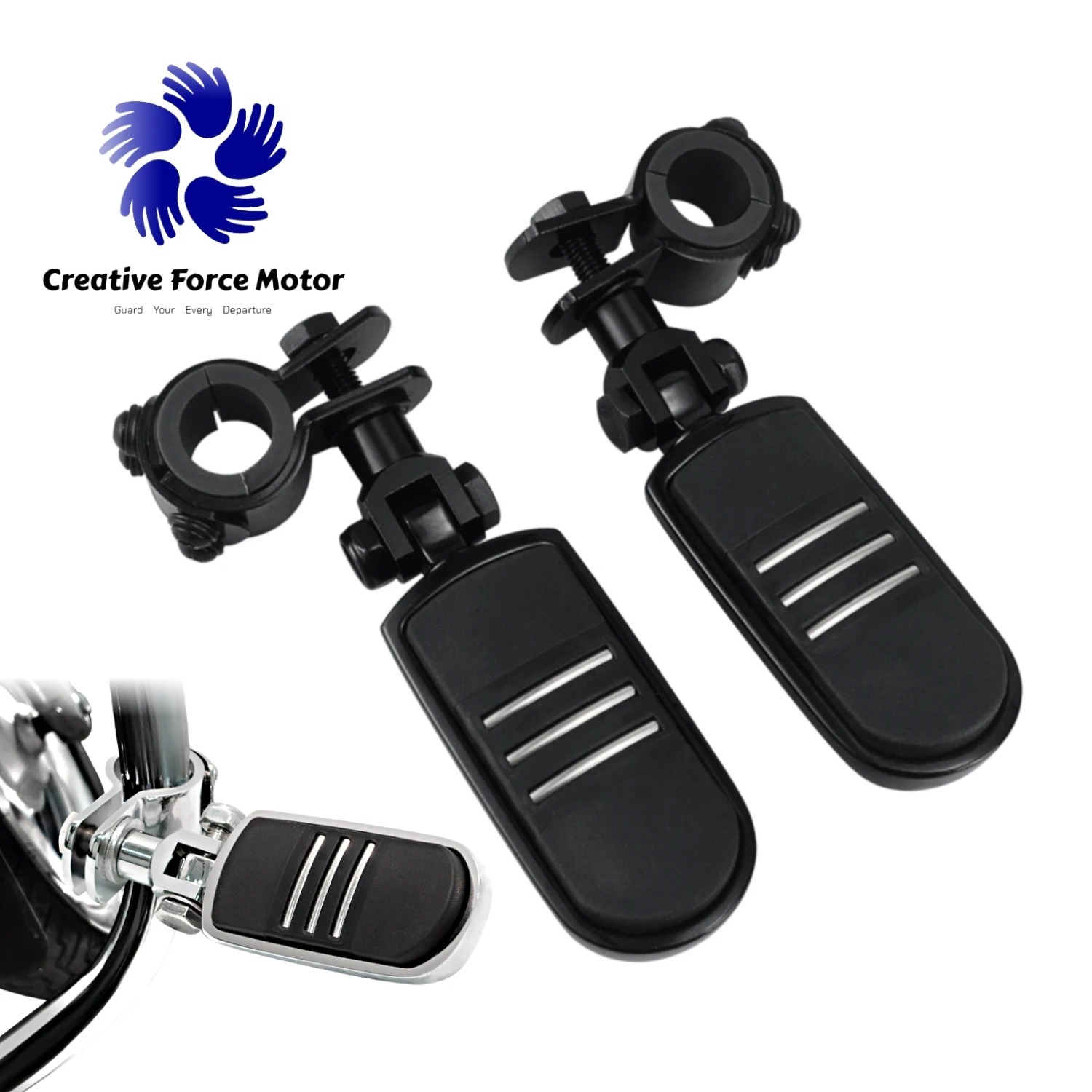 

Highway Footrest 1" 1.25" Engine Guard Motorcycle Rider Foot Pegs For Harley Honda Yamaha Kawasaki Suzuki Road King Dyna Softail