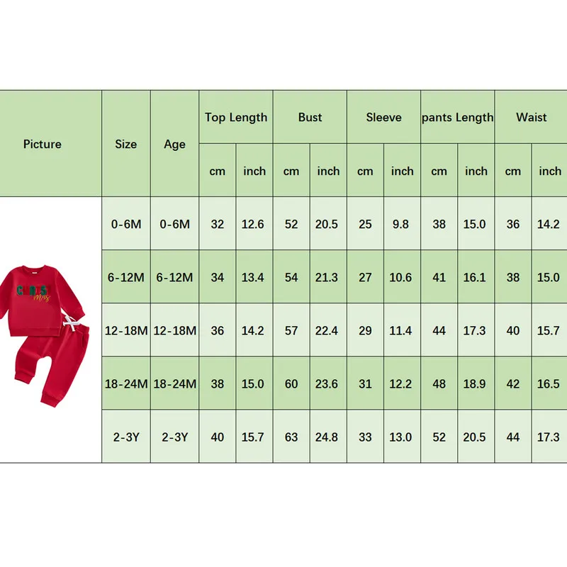 Conjuntos de calças de Natal para bebês de 0 a 3 anos, meninos e meninas, letras de Papai Noel bordadas, calças de moletom de manga comprida, roupas de bebê