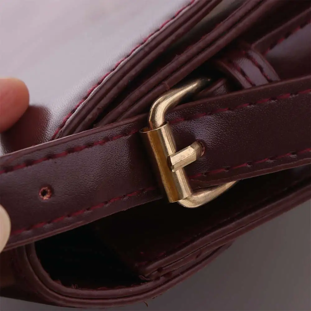 

Fashion Vintage Buckle Shoulder Bag PU Leather Leisure Retro Underarn Bag Adjustable Solid Color Women's Armpit Bag Daily