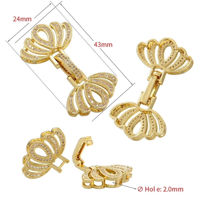 Verschiedene Haken für Schmuckherstellungszubehör, DIY-Haken, Zubehör, Zirkonia-Verbinder für Armbänder: VK163 – Detail 36