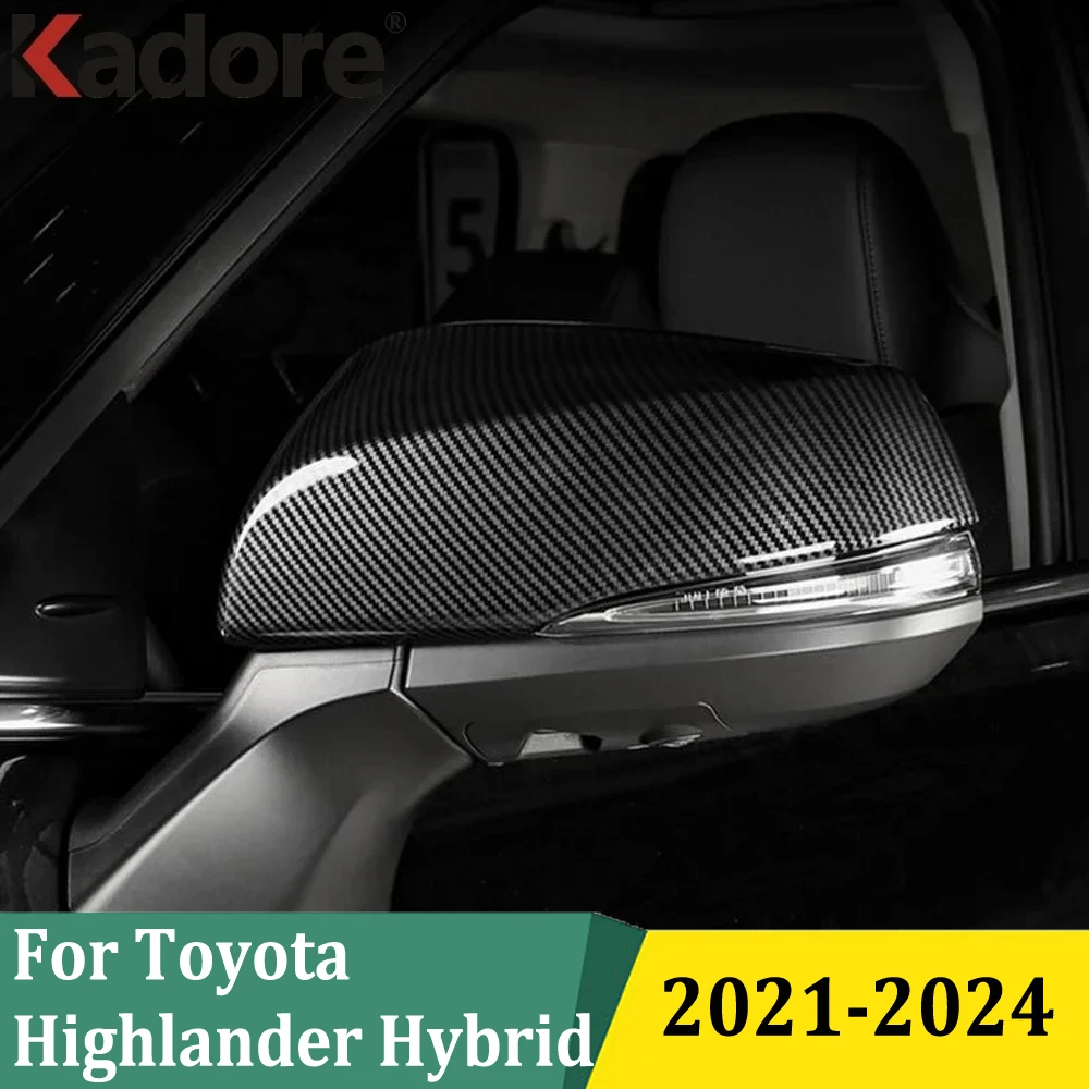 

For Toyota Highlander Hybrid 2021 2022 2023 2024 Chrome Side Door Rearview Mirror Cover Trim Protector Car Styling Accessories