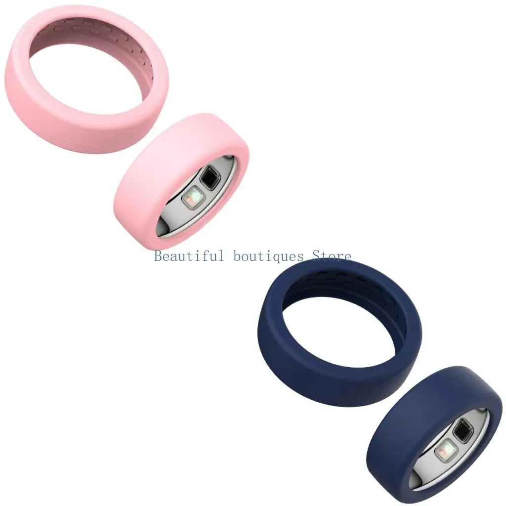 U4LF Pack of 2 Silicone Rings Protector Case Silicone 3 Second Install Scratch Resistant for Active Individual