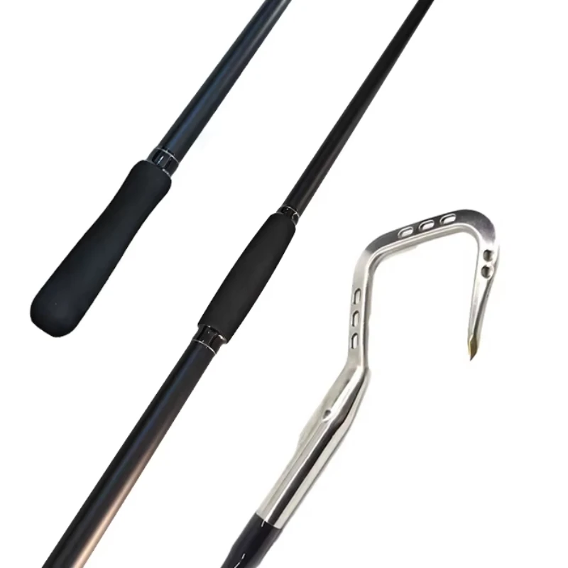 

New big game fishing stainless steel hook with aluminum handle fish hook tuna boat tow fishing tackle sea fishing accessories