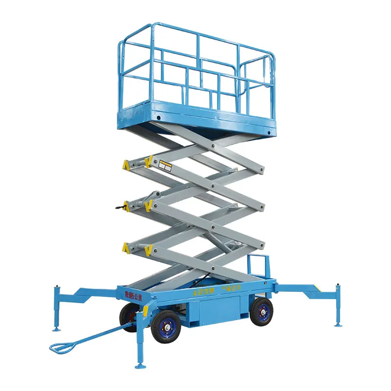 Qiyun 10m Mobile Scissor Lift 20m Working Height 250kg load capacity Electric Scaffold Lift Aerial Working Platform Electric