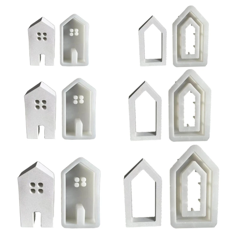 House Mould DIY Resin Cements Clay Gypsum Casting Mould Table Home Decorations Silicone Mould for Dropsale