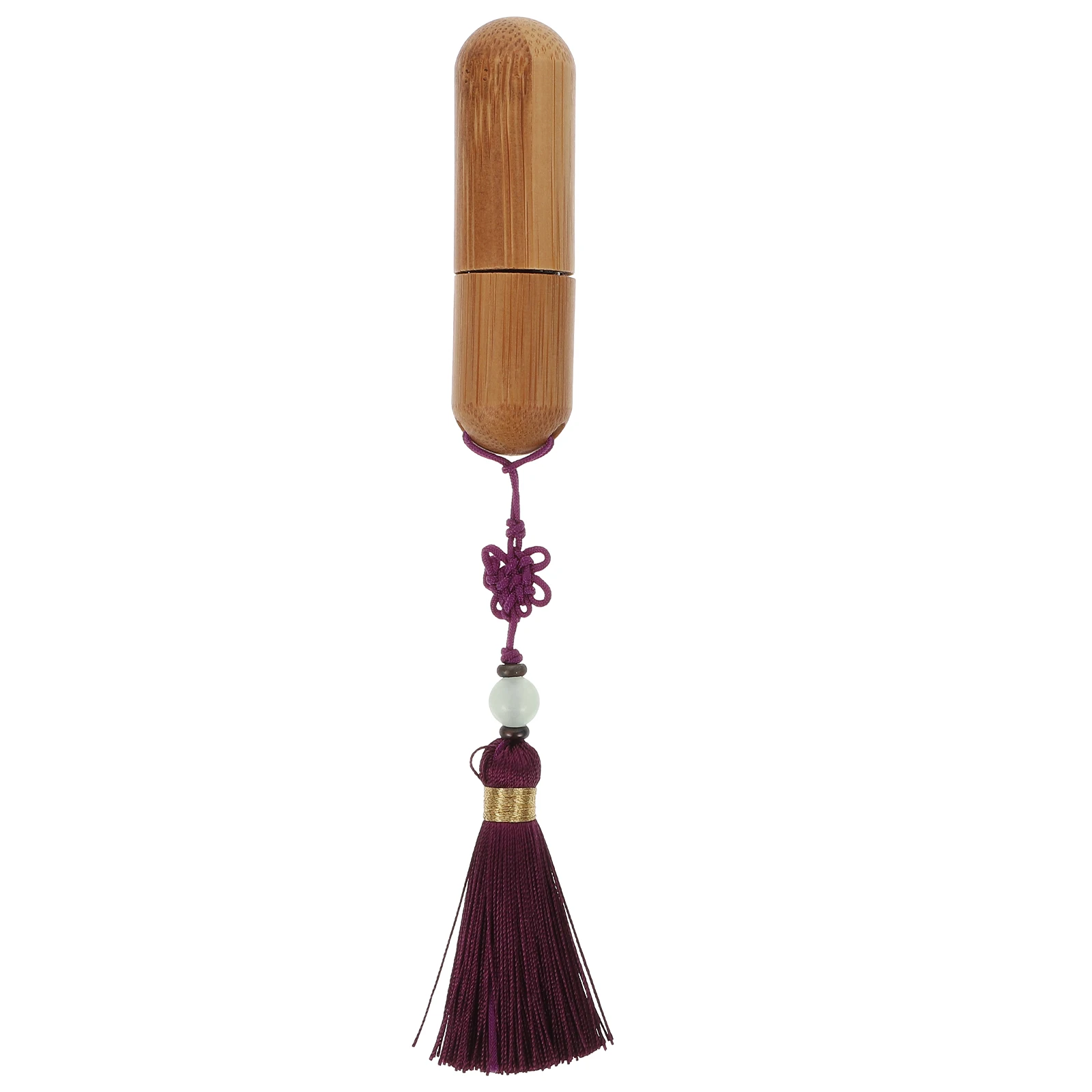 

Bamboo Shell Glass Roller Bottle Purple Essential Oil Sub packaging Container Travel Size Portable Perfume Roll on Vial Bamboo