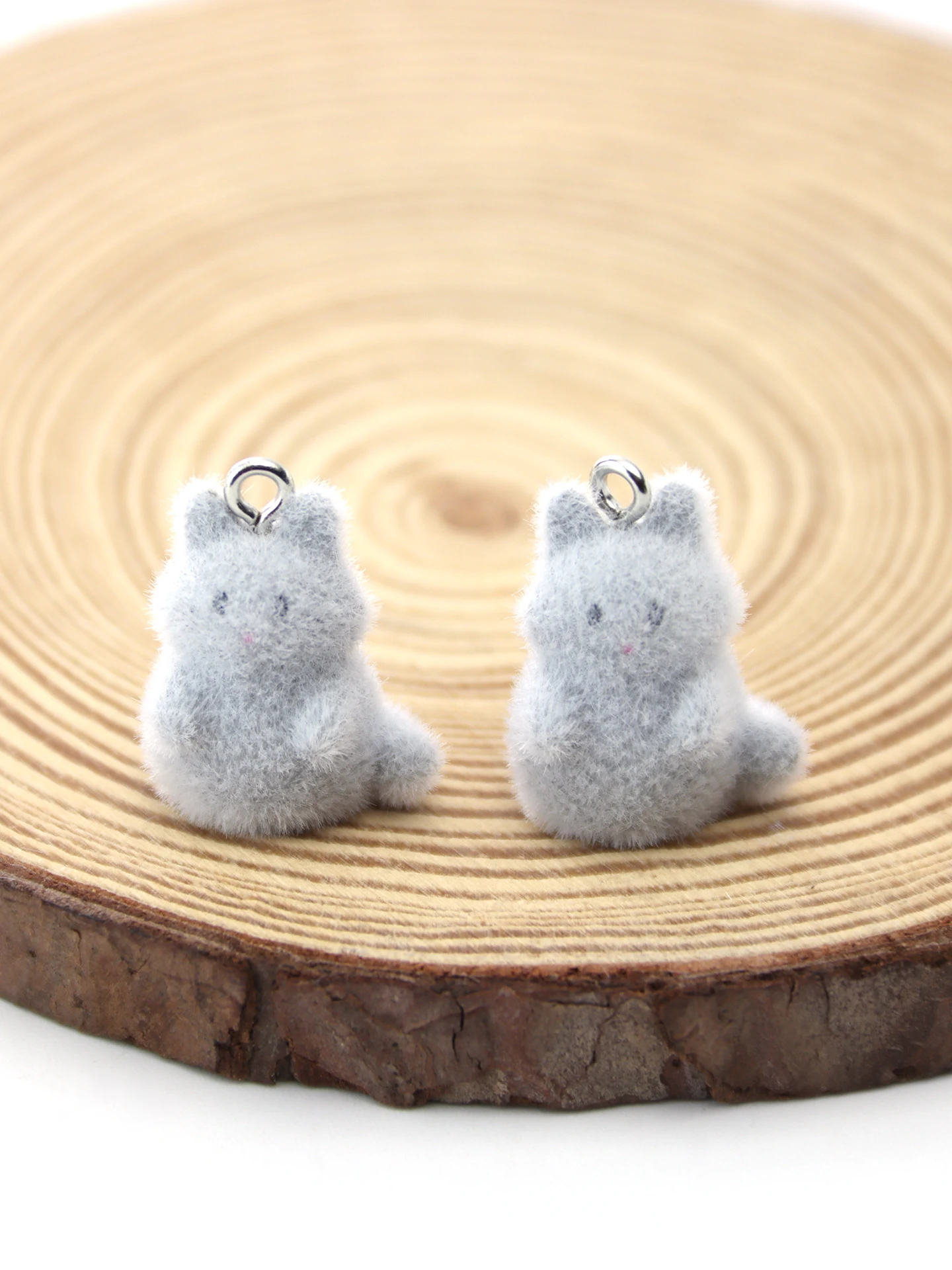 30 قطعة لطيف يتدفقون القط الرمادي سحر الكرتون الحيوانات المعلقات ل قلادة سوار DIY بها بنفسك صنع المجوهرات والاكسسوارات بالجملة