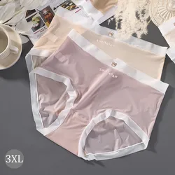 New ultra-thin ice silk women underwear Seamless mid waist womenunderwear Plus size women underwear Sexy underwear