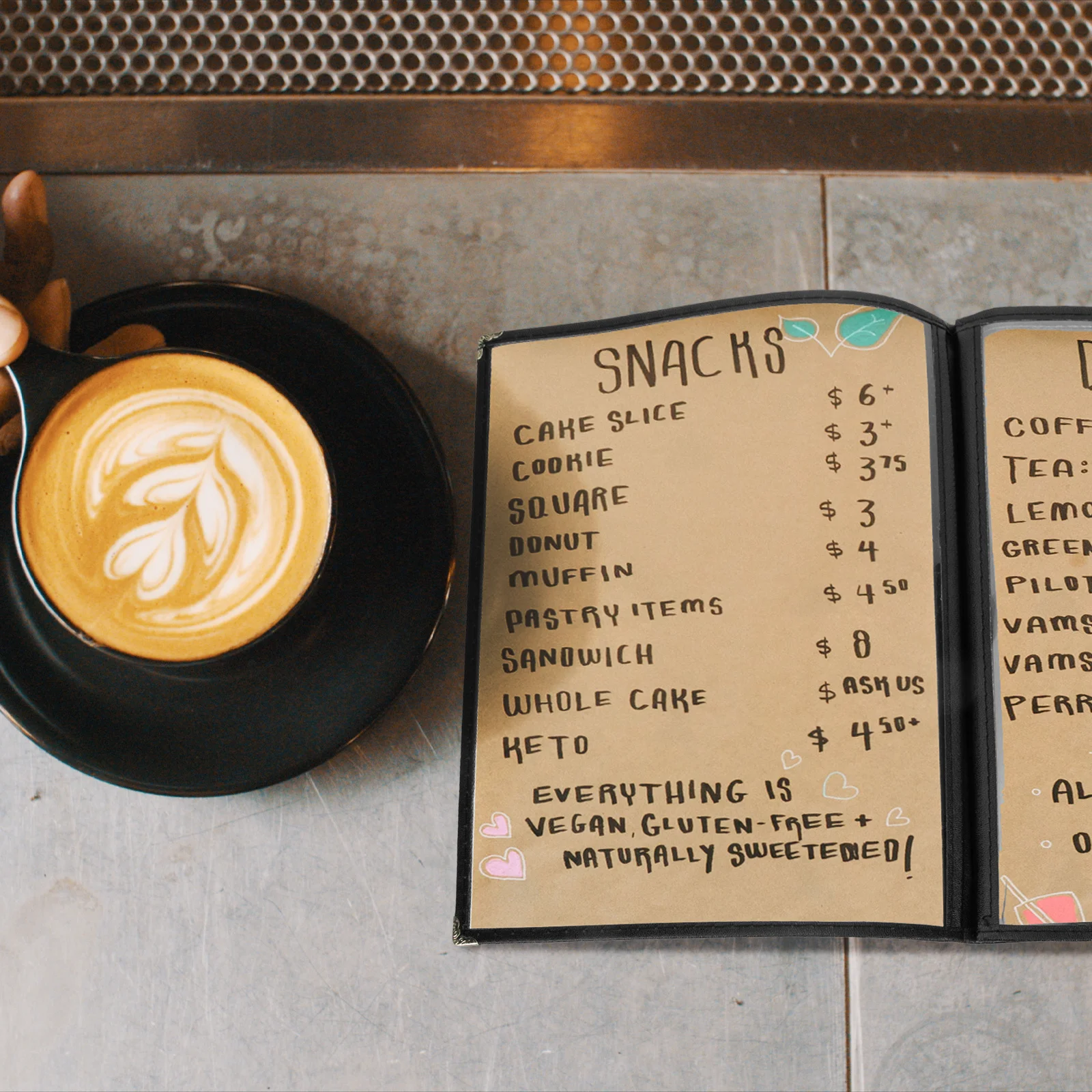 يغطي القائمة قسط بولي كلوريد الفينيل مقاوم للماء النفط مقاومة دائم مطعم القهوة بار الملحقات حامل القائمة القابلة لإعادة الاستخدام للفندق #4