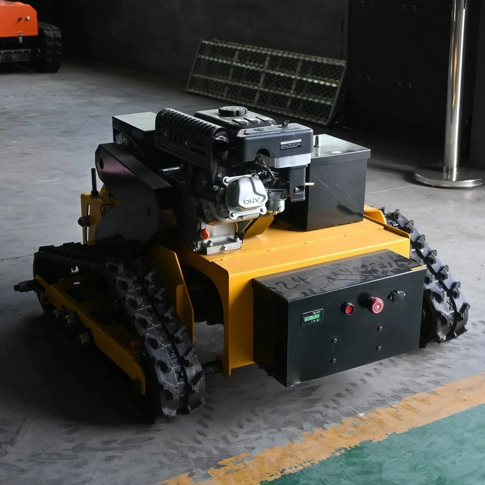 الزاحف التحكم عن بعد جزازة العشب روبوت صفر دوران القاطع لجزازة المنحدرات الشديدة