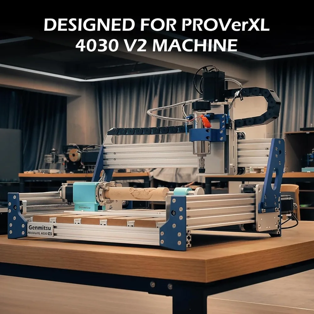 Genmitsu Rotary Module Kit for Prover XL 4030 V2 CNC Router Machine with NEMA23 Planetary Geared Stepper Motor