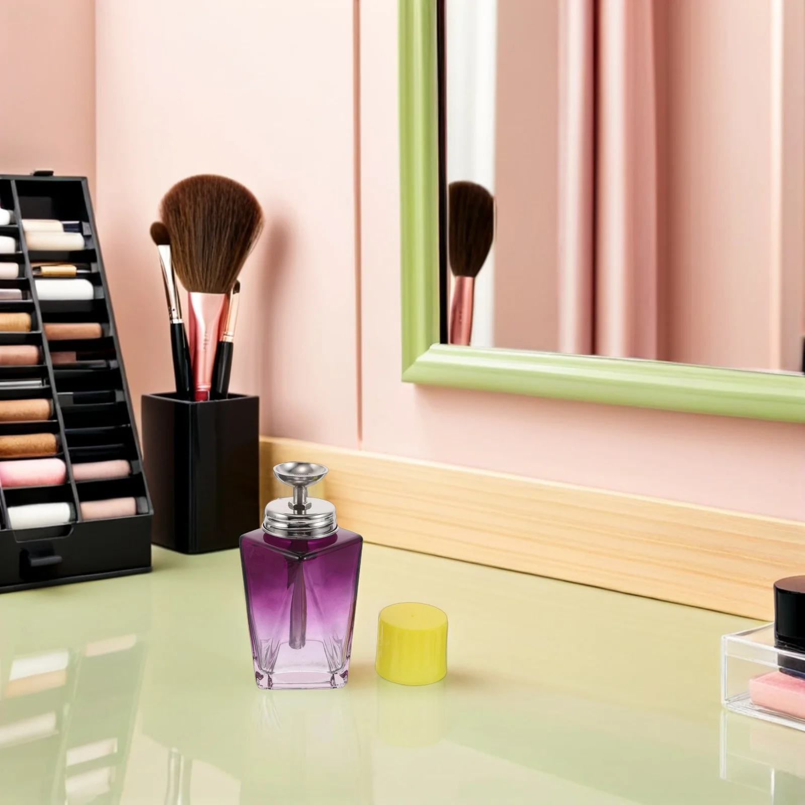 150ml removedor de esmalte bomba garrafa recarregável imprensa para baixo à prova de vazamento portátil vidro maquiagem limpador dispensador viagem salão de beleza casa