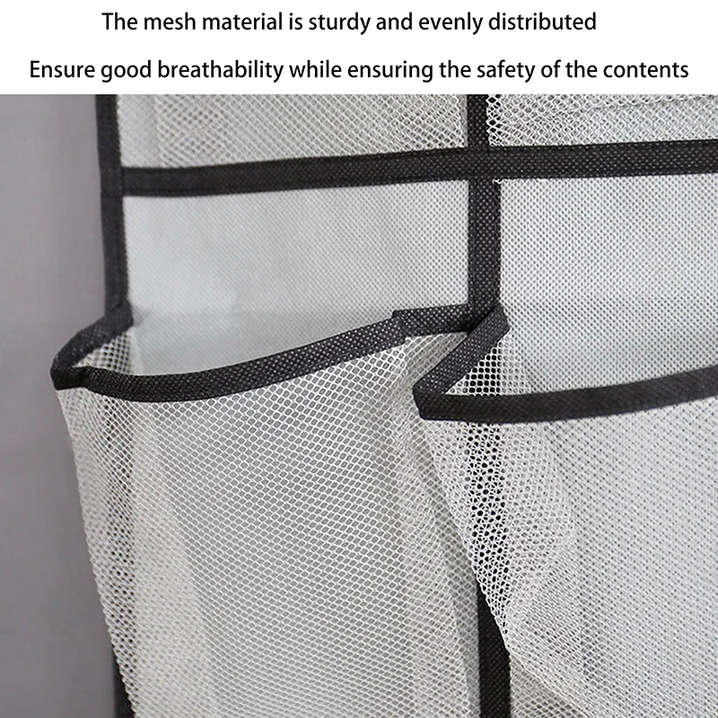 18/24 Pockets Over The Door Shoe Organizer Large Mesh Pockets Transparent Fabric Shoe Rack Storage Bag For Bedroom