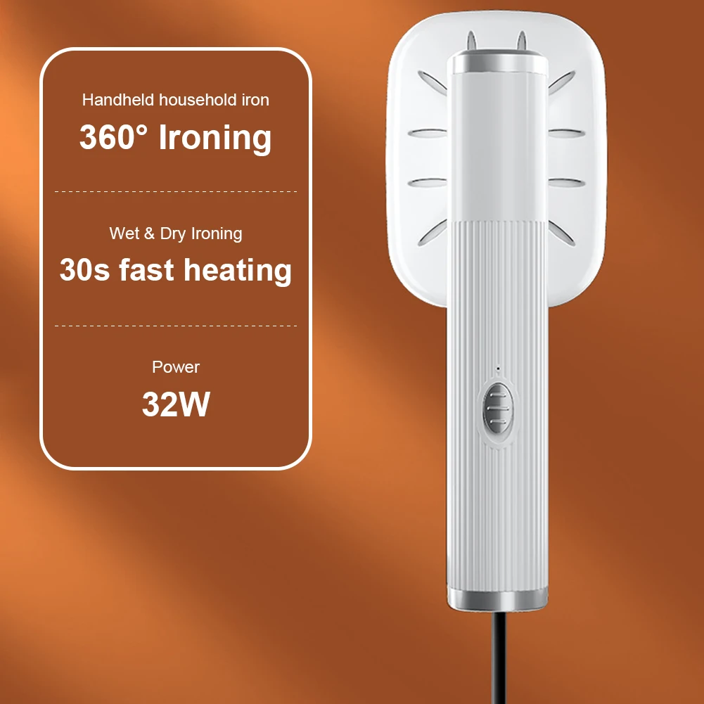 Máquina de passar roupa portátil 360 °   Ferro a vapor seco e úmido, máquina de passar roupa elétrica alimentada por USB para engomar roupas de tecido