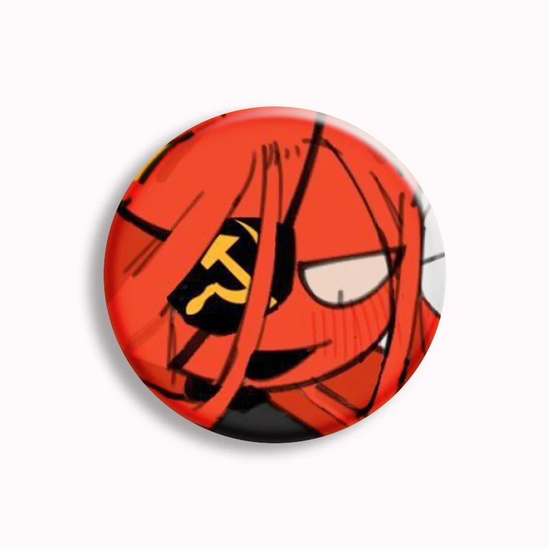 Pin de botón de Fanart humano de dibujos animados creativos, insignia de broche de Anime divertido para mochila, decoración de joyería, regalo de colección para fanáticos, 58mm