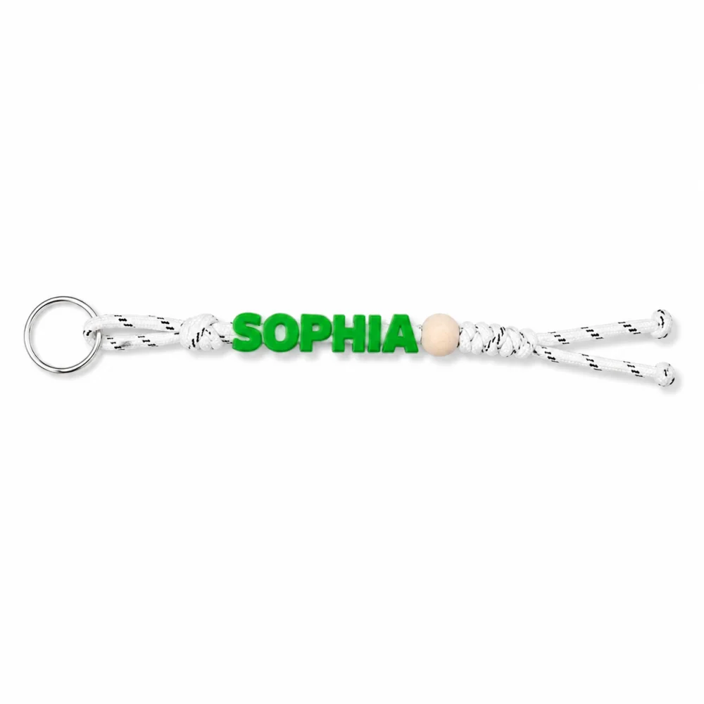 Customizable 3D Text Braided Key Ring