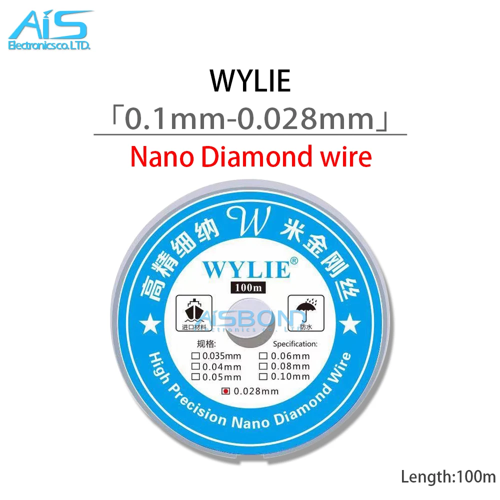 High precision Nano Diamond wire Tungsten Alloy Steel Wire LCD Screen Heating Separator Cutting Line For Samsung Huawei iPhone