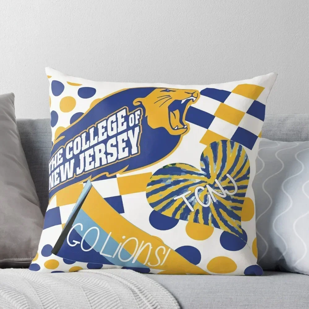 

The College of New Jersey Collage Throw Pillow Christmas Pillow Covers christmas cushions covers pillow