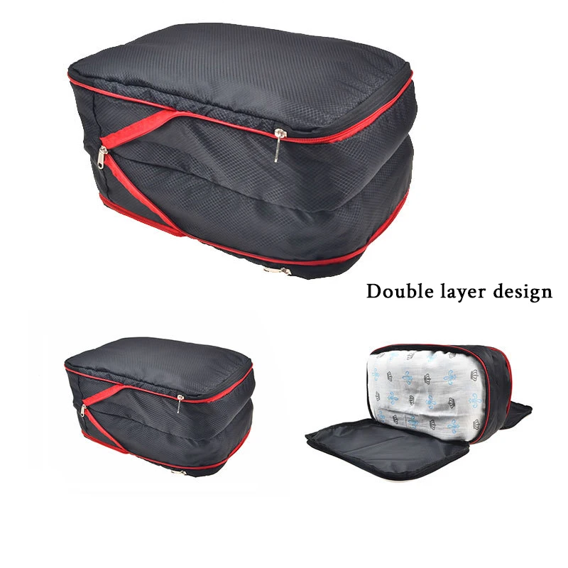 Storage Bags Packing Cubes For Travel Compression Pouch Double Luggage Organizer  Large Capacity/Waterproof With Sturdy Zipper