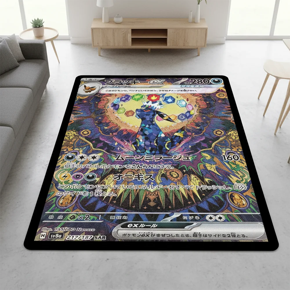 Anime Pokemon Mewtwo Charizard Tappeto Morbido e soffice Tappetino antiscivolo Tappetino per animali domestici/Gioco, Arredamento della camera dei bambini, Regalo per i fan dell'anime