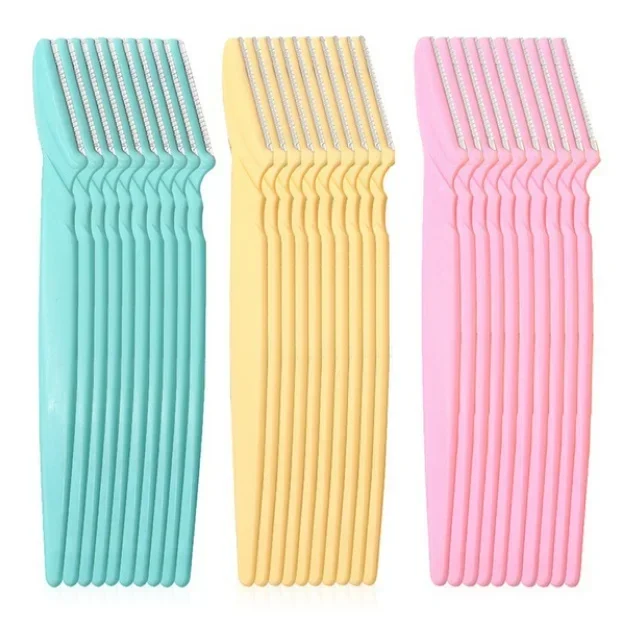 6 個の眉毛トリマーセット安全な刃の脱毛ツールメイクアップとグルーミング用、毎日の美容ルーチンに最適