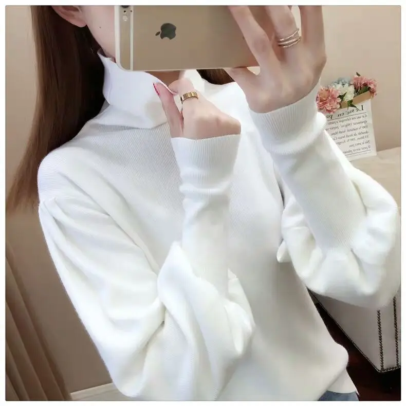 Long Sleeve Turtleneck Sweater Women Spring Autumn Winter Korean Fashion Casual Girl Kawaii Warm Pullover Female Cheap Wholesale