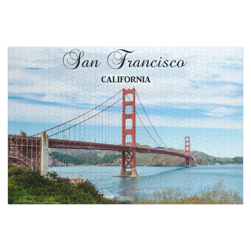 San Fran Iconic Golden Gate Bridge Jigsaw Puzzle permainan Anak Jigsaw Pieces dewasa kustom mainan anak-anak untuk anak-anak Puzzle