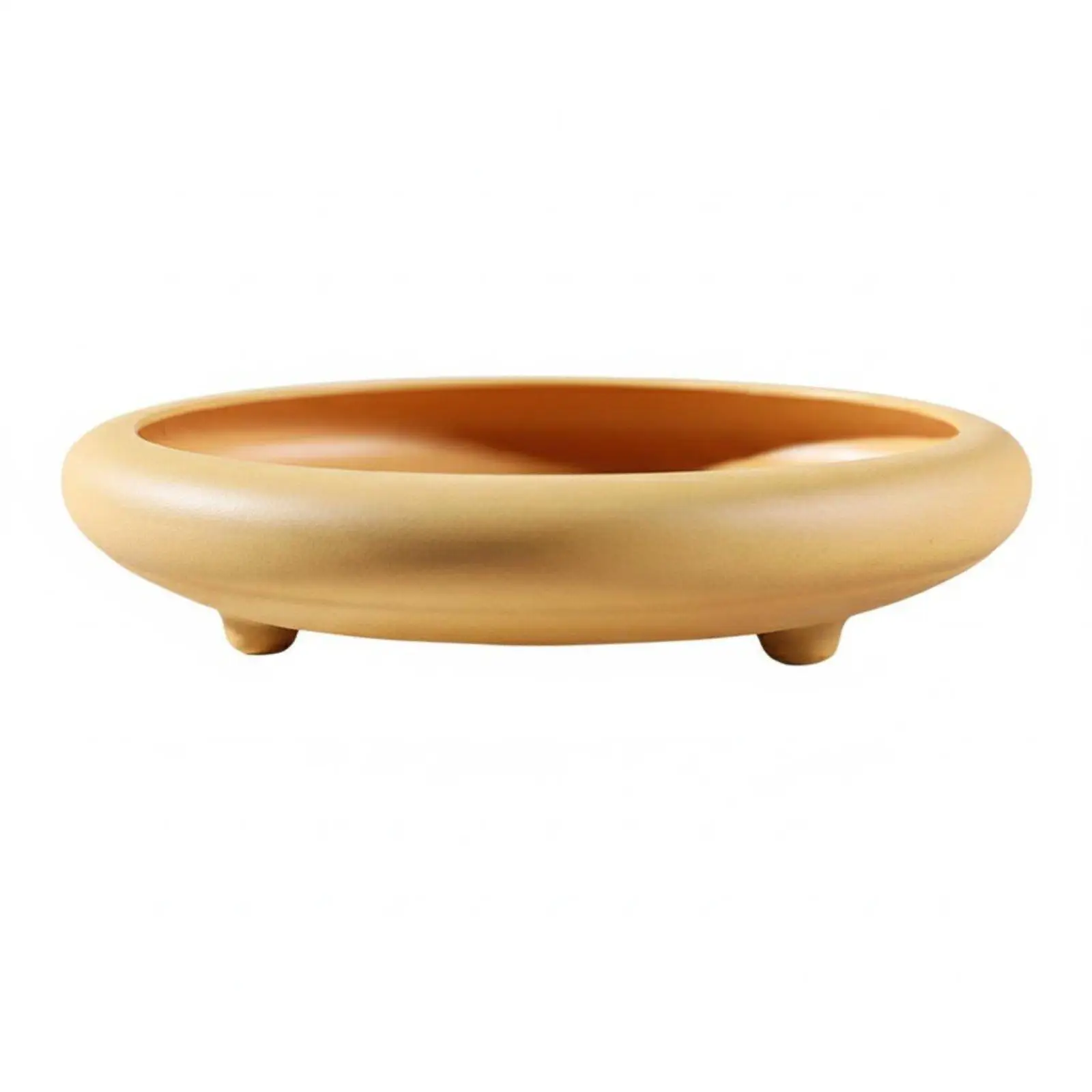 Resin Bonsai Basin with Drainage Holes Shallow Imitation Clay Pot Plant Pot for Indoor Garden Tabletop Miniature Trees