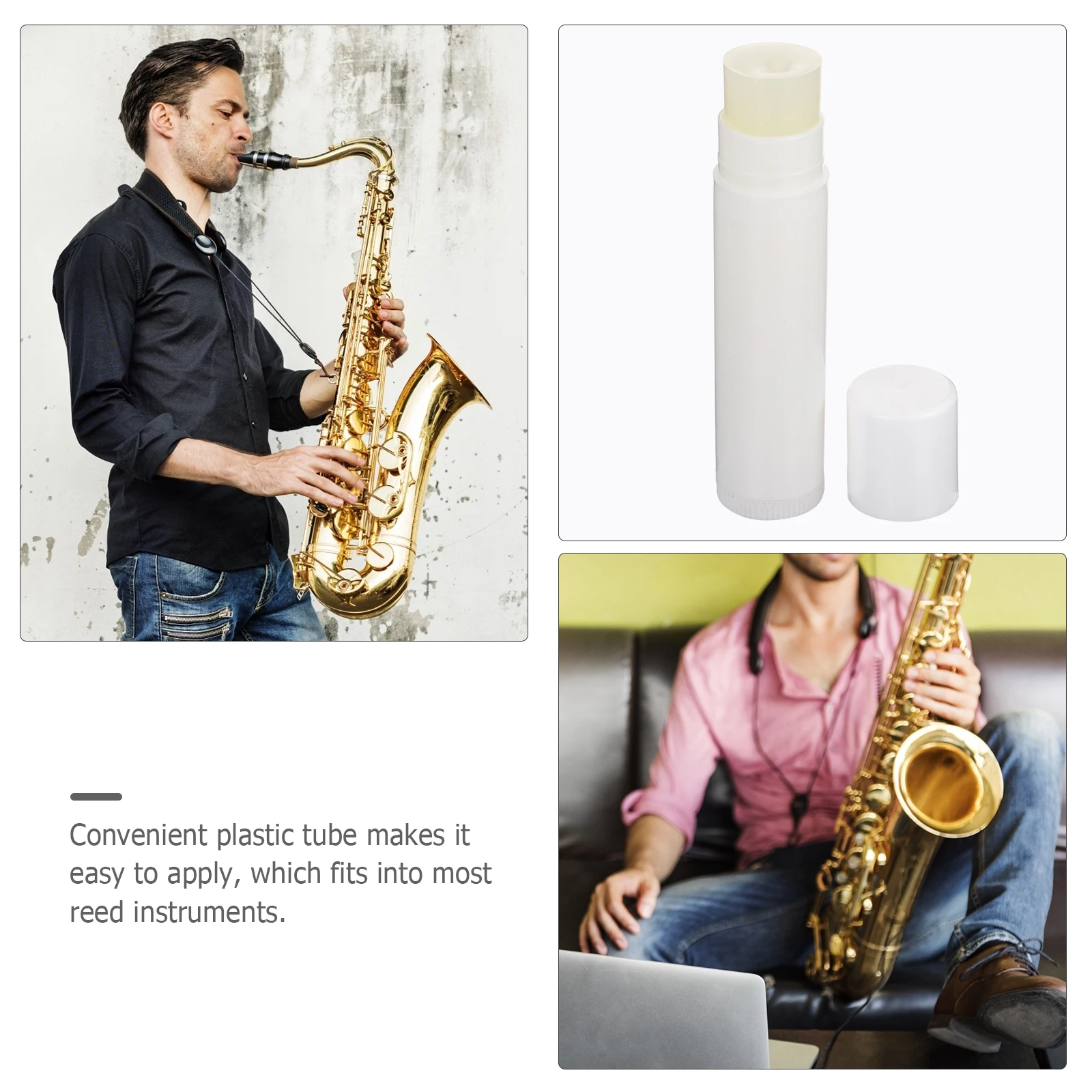 

5pcs Cork Grease Lubricate Cream for Clarinet Saxophone Protects Reduces Air Leaking Fits Most