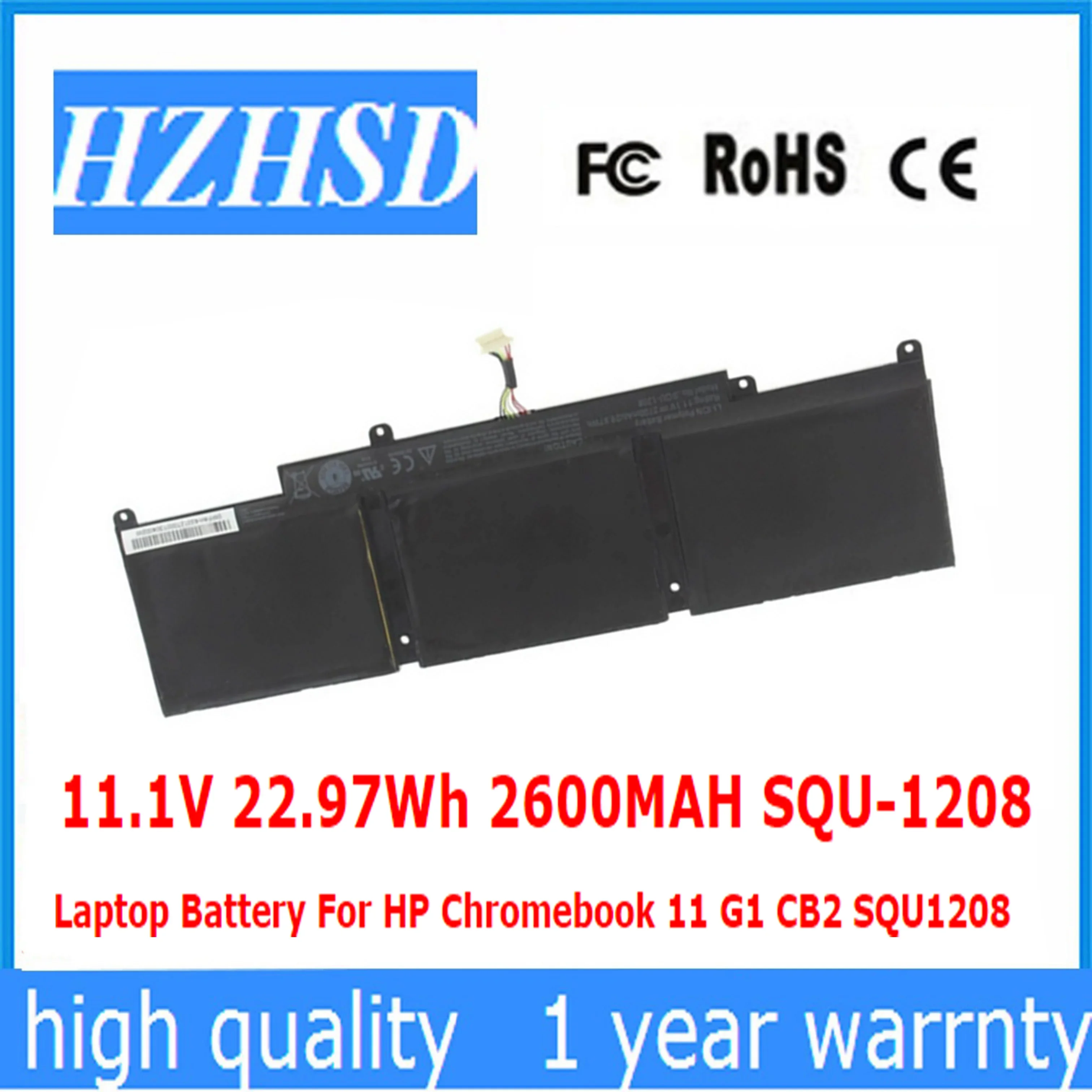 

11.1V 22.97Wh 2600MAH SQU-1208 Laptop Battery For HP Chromebook 11 G1 CB2 SQU1208