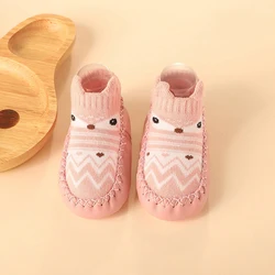 2024 mode Baby Socken mit Gummi Sohlen Infant Socke Neugeborenen Herbst Winter Kinder Boden Socken Schuhe Anti Slip Weiche Sohle socke