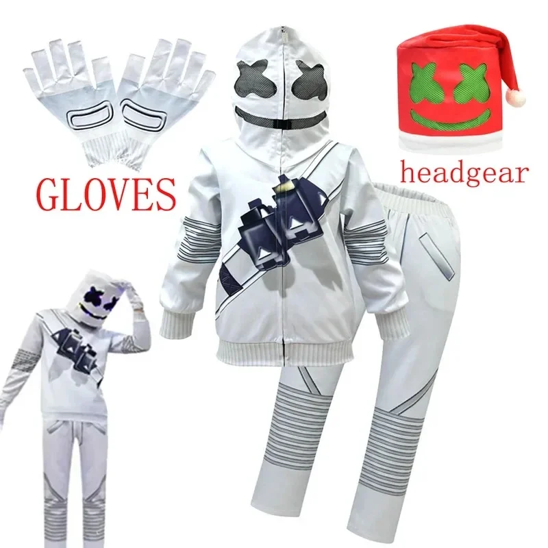 (#^.^#) 2026 New Halloween DJ M-Cosplay Costume DJ Hoodie Pants Mask Gloves Full Set s Electronic Concert Christmas G →_→LOOK ME view 3