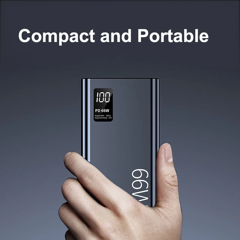 Power Bank 50000mAh with 66W PD Fast Charging Powerbank Portable Charger External Battery Pack for iPhone Huawei Xiaomi Samsung