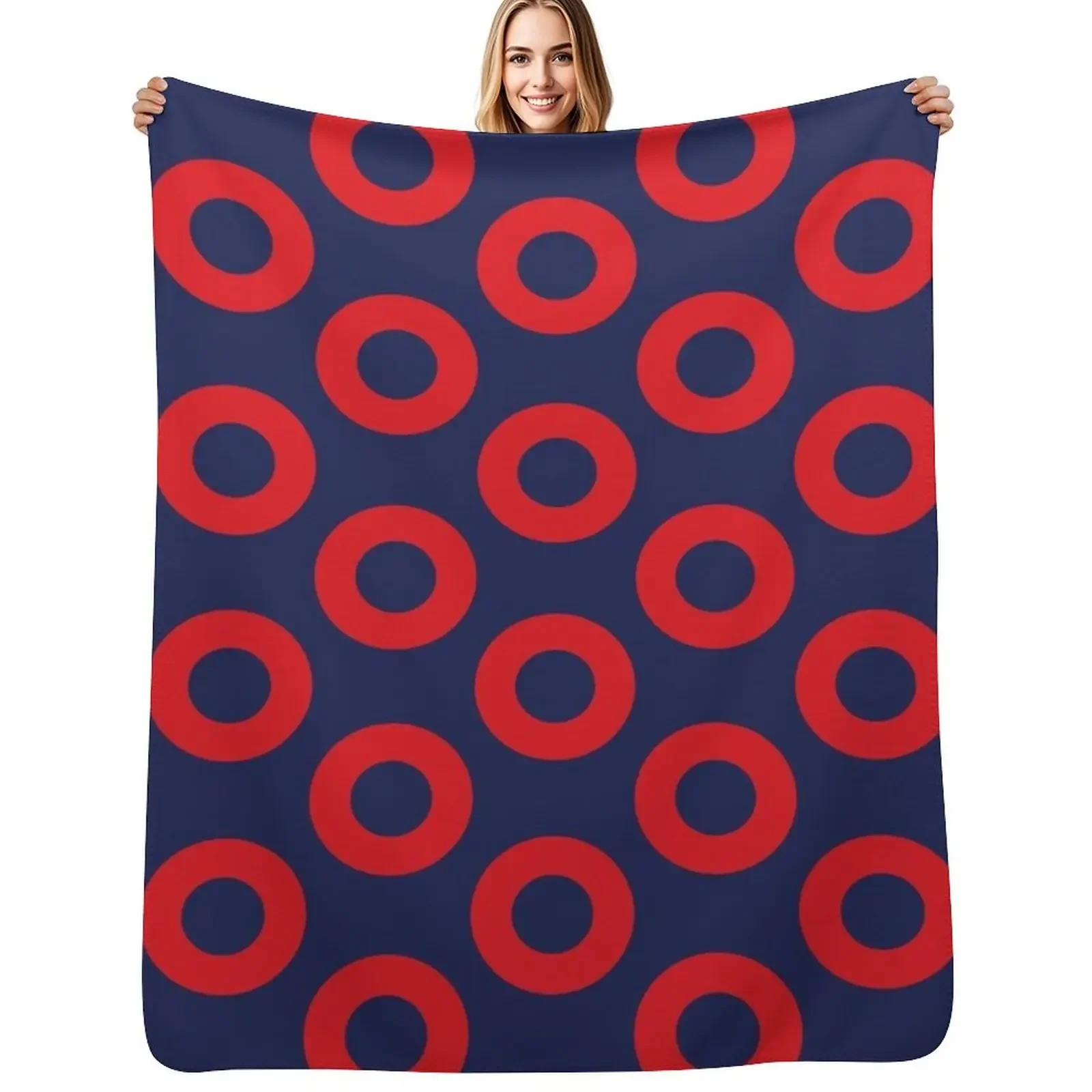 

Fishman Doughnut Phish Pattern by Custeez Throw Blanket Large Blankets For Bed Beach Blanket