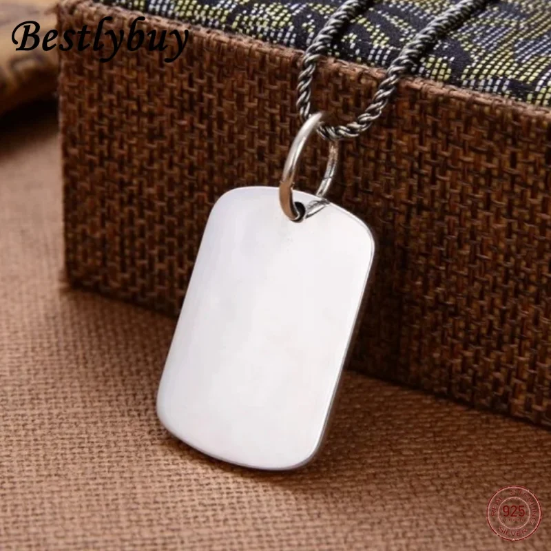 

Soild 999 Sterling Silver Jewelry Metal Stamping Blanks Smooth Simple Pendant For Men And Women Cool Male Jewellery 2025